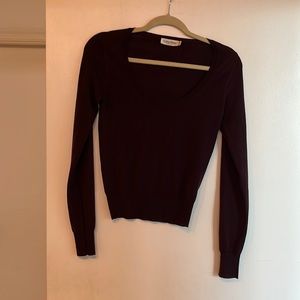 Calvin Klein collection 100% wool scoop long sleeve top